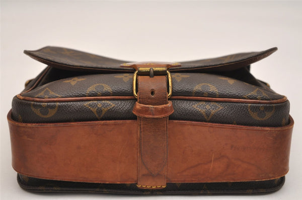 Auth Louis Vuitton Monogram Cartouchiere MM M51253 Shoulder Cross Bag Junk 9296J