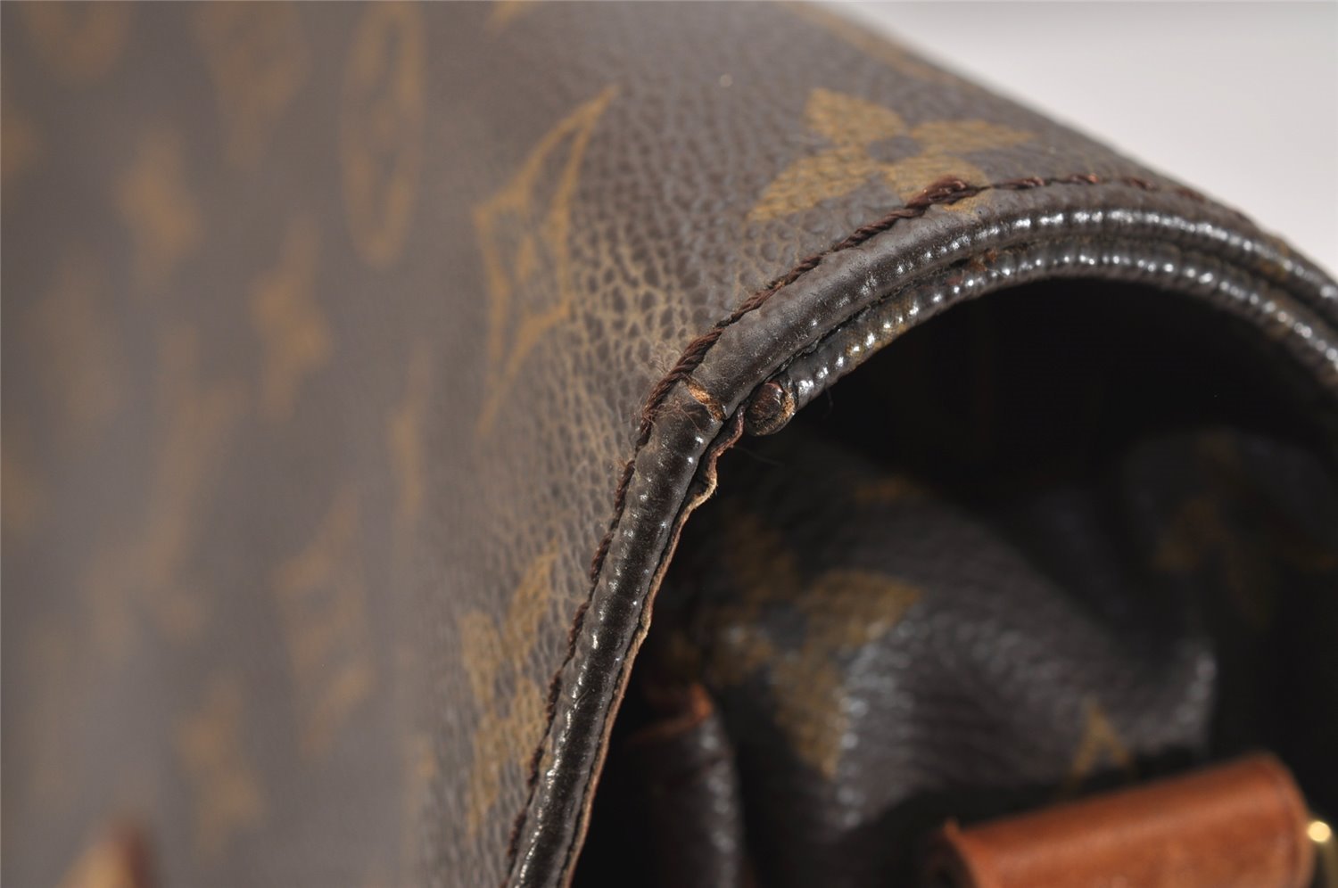 Auth Louis Vuitton Monogram Cartouchiere MM M51253 Shoulder Cross Bag Junk 9296J