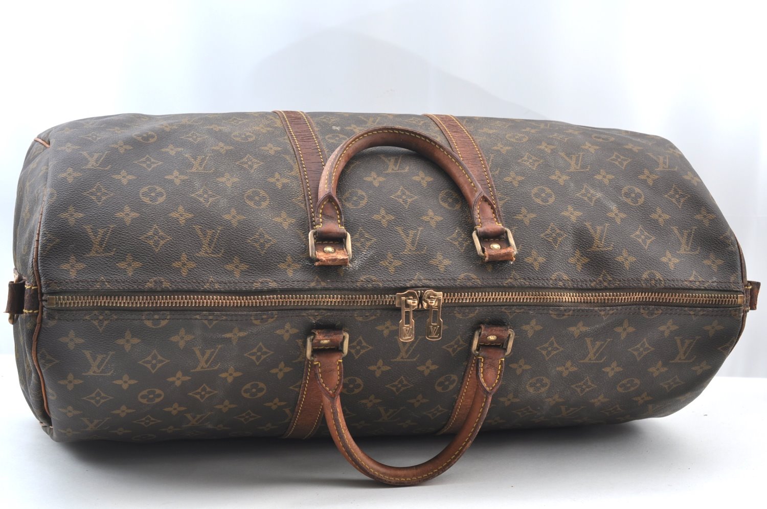 Auth Louis Vuitton Monogram Keepall Bandouliere 55 M41414 Boston Bag Junk 9297G