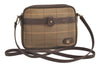 Authentic Burberrys Check Shoulder Cross Bag Canvas Leather Beige Khaki 9297J