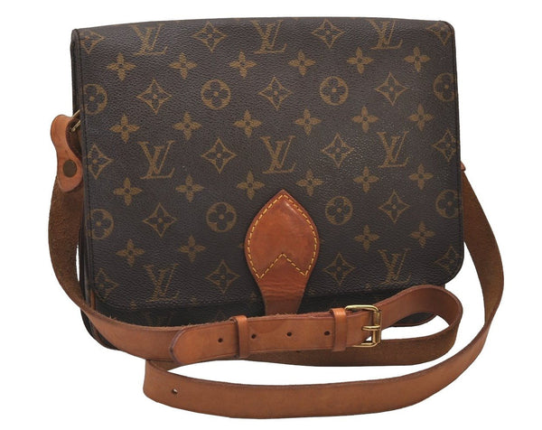 Authentic Louis Vuitton Monogram Cartouchiere GM M51252 Shoulder Cross Bag 9300I