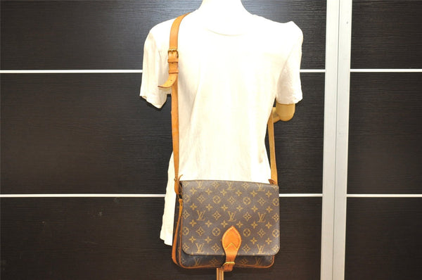 Authentic Louis Vuitton Monogram Cartouchiere GM M51252 Shoulder Cross Bag 9300I