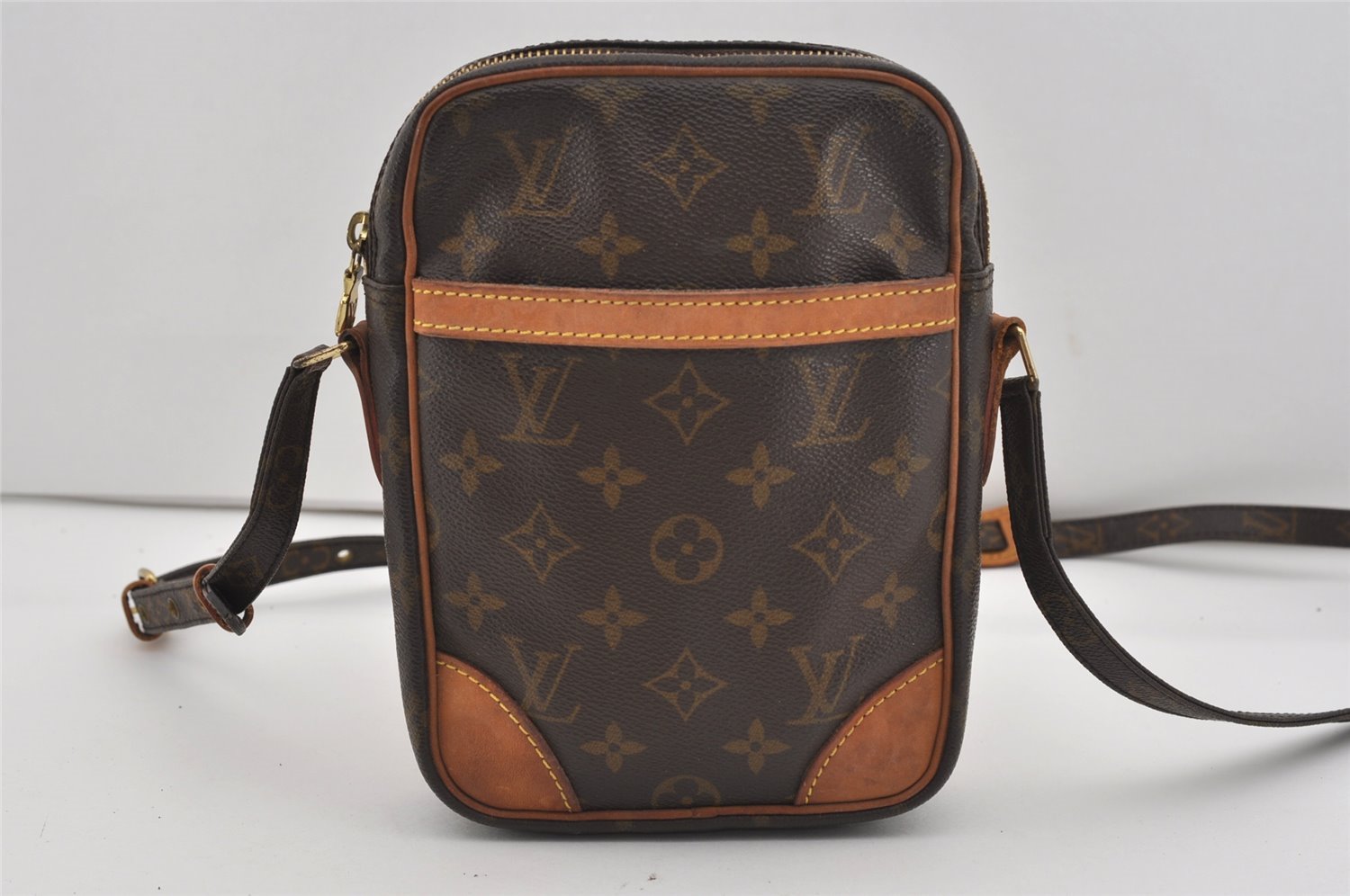 Authentic Louis Vuitton Monogram Danube Shoulder Cross Body Bag M45266 LV 9302I