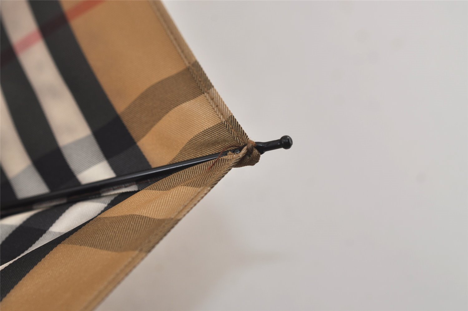 Authentic Burberrys Nova Check Folding Umbrella Beige Brown 9302J