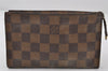 Authentic Louis Vuitton Damier Marais Bucket Pouch Purse Clutch LV Junk 9303I
