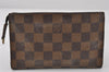 Authentic Louis Vuitton Damier Marais Bucket Pouch Purse Clutch LV Junk 9303I