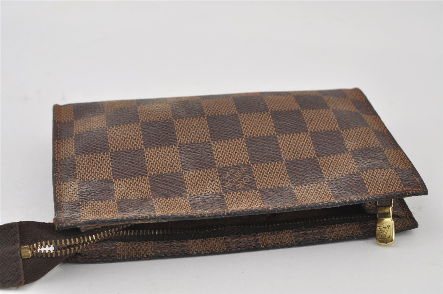 Authentic Louis Vuitton Damier Marais Bucket Pouch Purse Clutch LV Junk 9303I