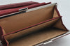 Authentic BURBERRY Nova Check Long Wallet Purse Nylon Leather Beige Red 9303J