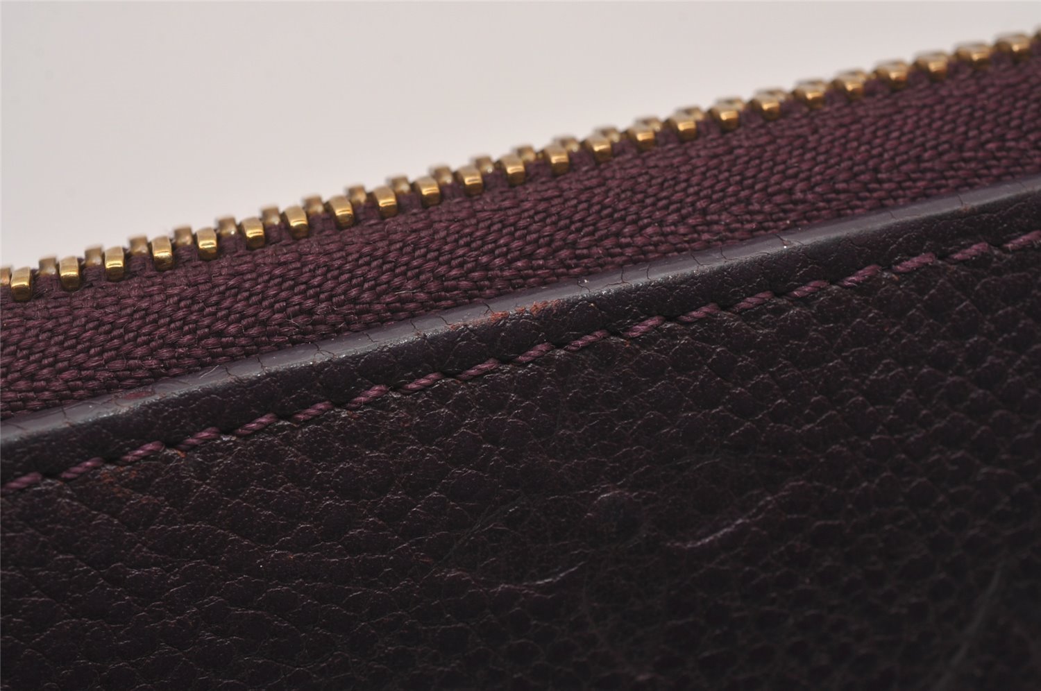 Auth Louis Vuitton Monogram Empreinte Portefeuille Secret Wallet Purple 9304I