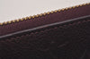 Auth Louis Vuitton Monogram Empreinte Portefeuille Secret Wallet Purple 9304I