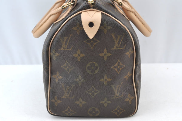 Authentic Louis Vuitton Monogram Speedy 25 Boston Hand Bag M41528 LV 9306H