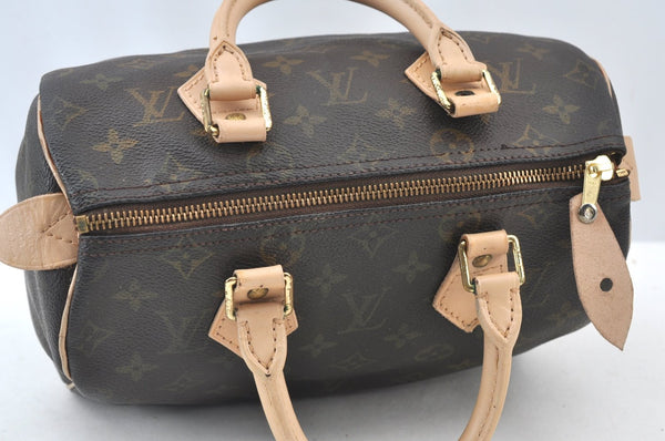 Authentic Louis Vuitton Monogram Speedy 25 Boston Hand Bag M41528 LV 9306H