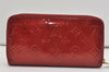 Authentic Louis Vuitton Vernis Zippy Wallet Long Purse Red M91981 LV 9307I