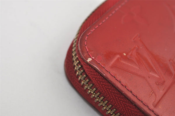 Authentic Louis Vuitton Vernis Zippy Wallet Long Purse Red M91981 LV 9307I