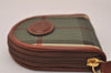 Authentic Burberrys Vintage Check Coin Purse Case PVC Leather Green 9307J