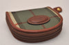 Authentic Burberrys Vintage Check Coin Purse Case PVC Leather Green 9307J
