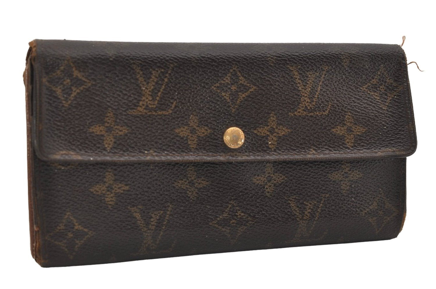 Authentic Louis Vuitton Monogram Portefeuille Sarah Purse Wallet M61734 LV 9308I