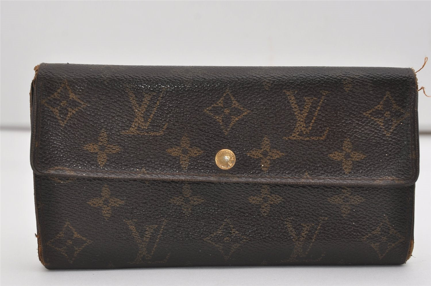 Authentic Louis Vuitton Monogram Portefeuille Sarah Purse Wallet M61734 LV 9308I