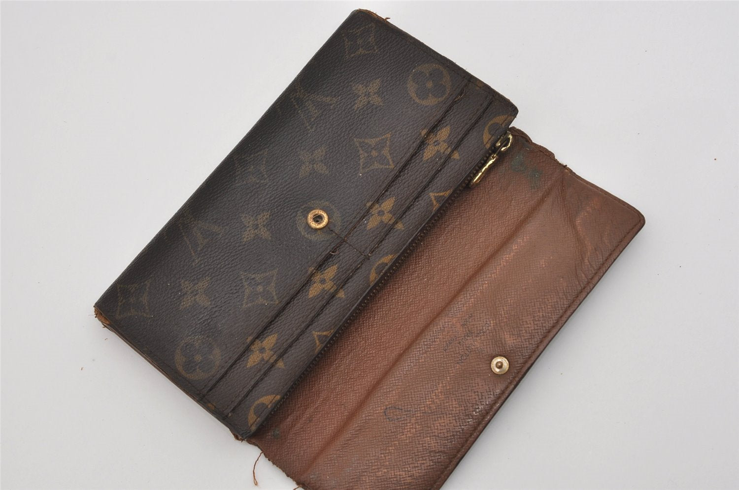 Authentic Louis Vuitton Monogram Portefeuille Sarah Purse Wallet M61734 LV 9308I