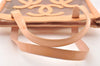 Authentic CHANEL Vinyl Enamel Triple Coco CC Logo Shoulder Tote Bag Beige 9309I