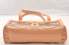 Authentic CHANEL Vinyl Enamel Triple Coco CC Logo Shoulder Tote Bag Beige 9309I