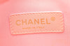 Authentic CHANEL Vinyl Enamel Triple Coco CC Logo Shoulder Tote Bag Beige 9309I