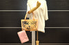 Authentic CHANEL Vinyl Enamel Triple Coco CC Logo Shoulder Tote Bag Beige 9309I