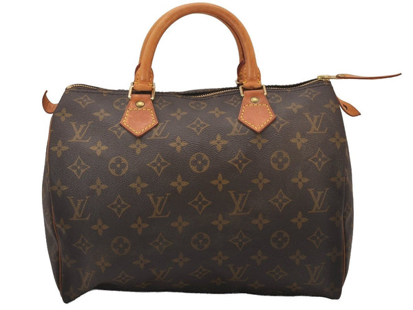 Authentic Louis Vuitton Monogram Speedy 30 Hand Boston Bag M41526 LV 9310I