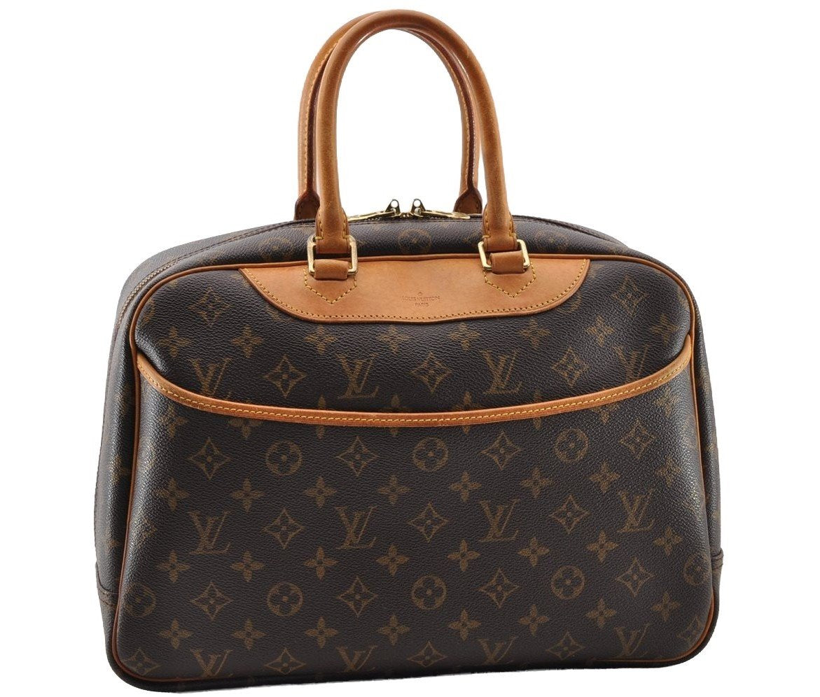 Authentic Louis Vuitton Monogram Deauville Hand Bag M47270 LV 9311I