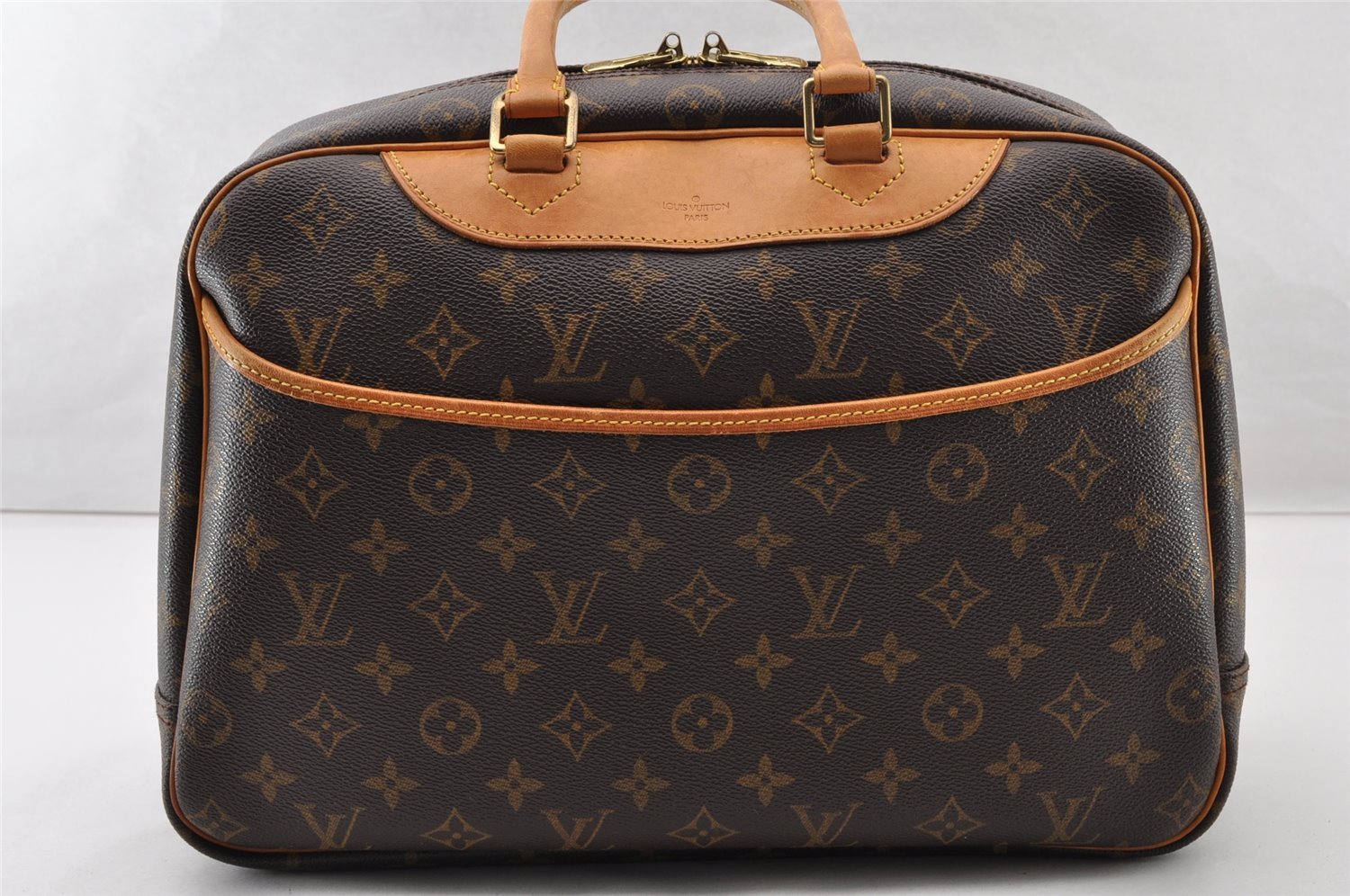 Authentic Louis Vuitton Monogram Deauville Hand Bag M47270 LV 9311I
