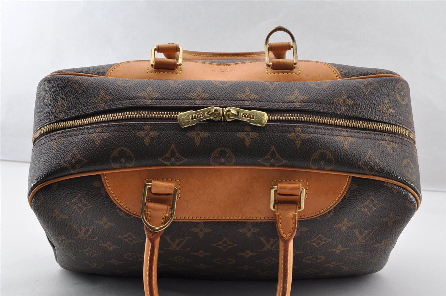 Authentic Louis Vuitton Monogram Deauville Hand Bag M47270 LV 9311I