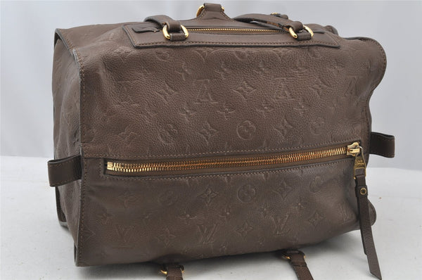 Auth Louis Vuitton Monogram Empreinte Anspire Shoulder Bag Brown M93414 LV 9312I