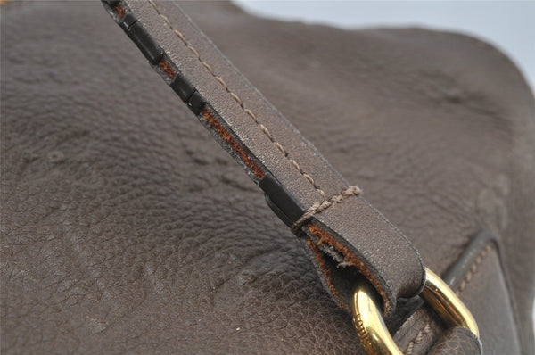 Auth Louis Vuitton Monogram Empreinte Anspire Shoulder Bag Brown M93414 LV 9312I