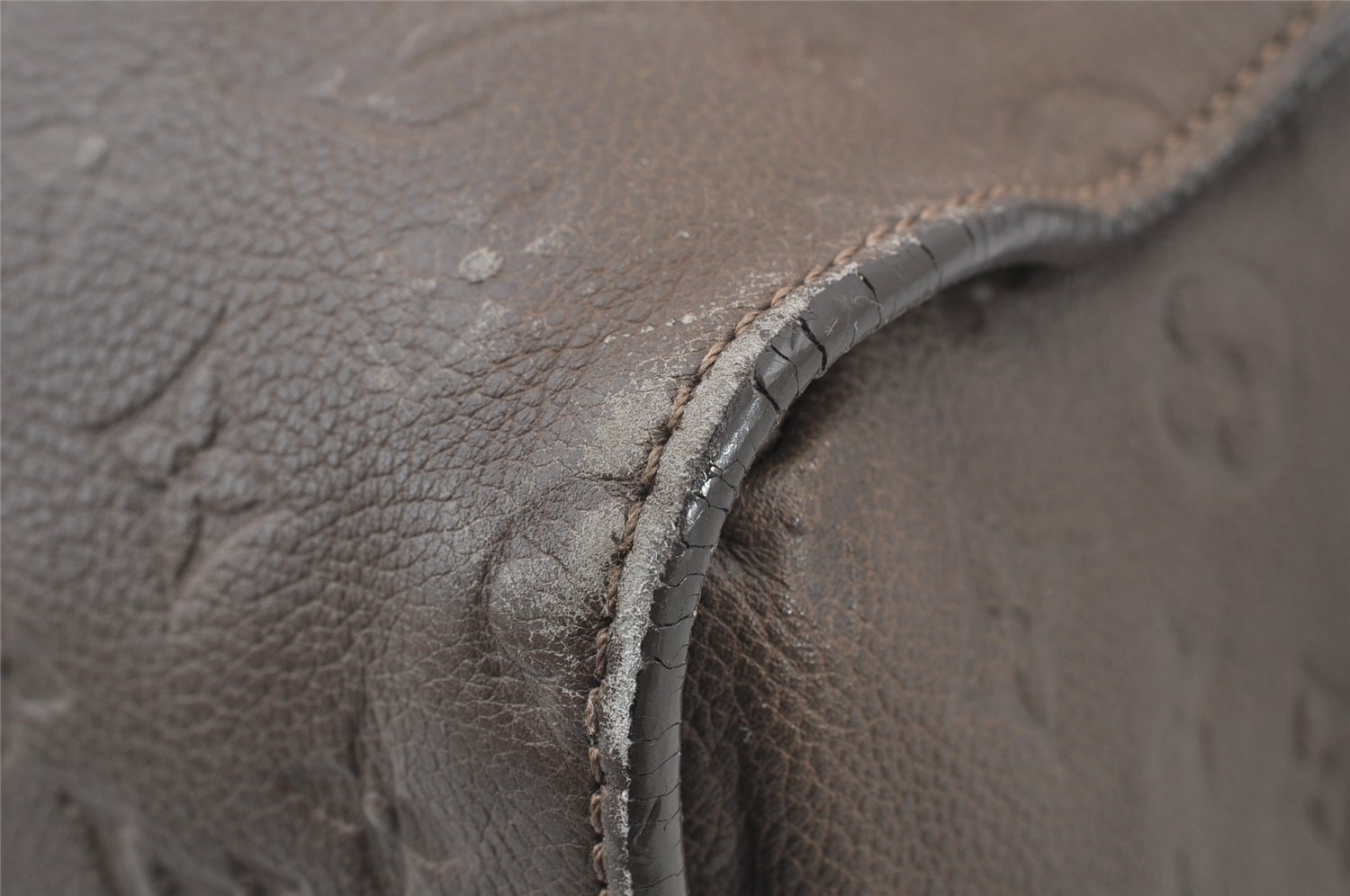 Auth Louis Vuitton Monogram Empreinte Anspire Shoulder Bag Brown M93414 LV 9312I