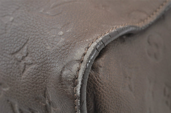 Auth Louis Vuitton Monogram Empreinte Anspire Shoulder Bag Brown M93414 LV 9312I