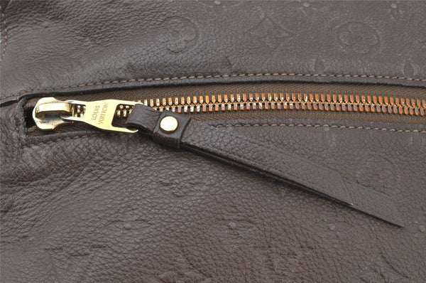 Auth Louis Vuitton Monogram Empreinte Anspire Shoulder Bag Brown M93414 LV 9312I