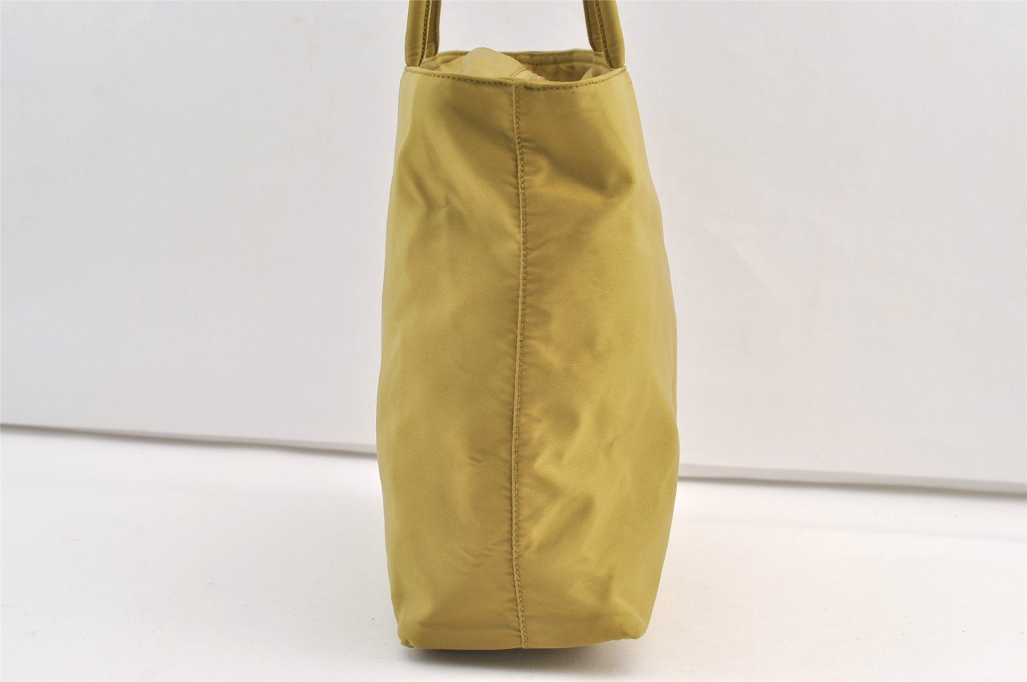 Authentic PRADA Vintage Nylon Tessuto Shoulder Tote Bag Purse Yellow 9312J