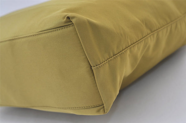 Authentic PRADA Vintage Nylon Tessuto Shoulder Tote Bag Purse Yellow 9312J