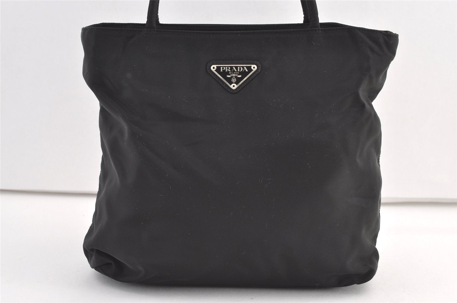 Authentic PRADA Vintage Nylon Tessuto Shoulder Tote Bag Purse Black 9314J