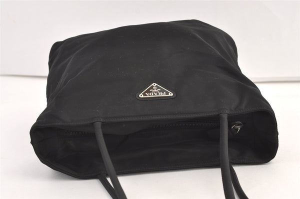 Authentic PRADA Vintage Nylon Tessuto Shoulder Tote Bag Purse Black 9314J