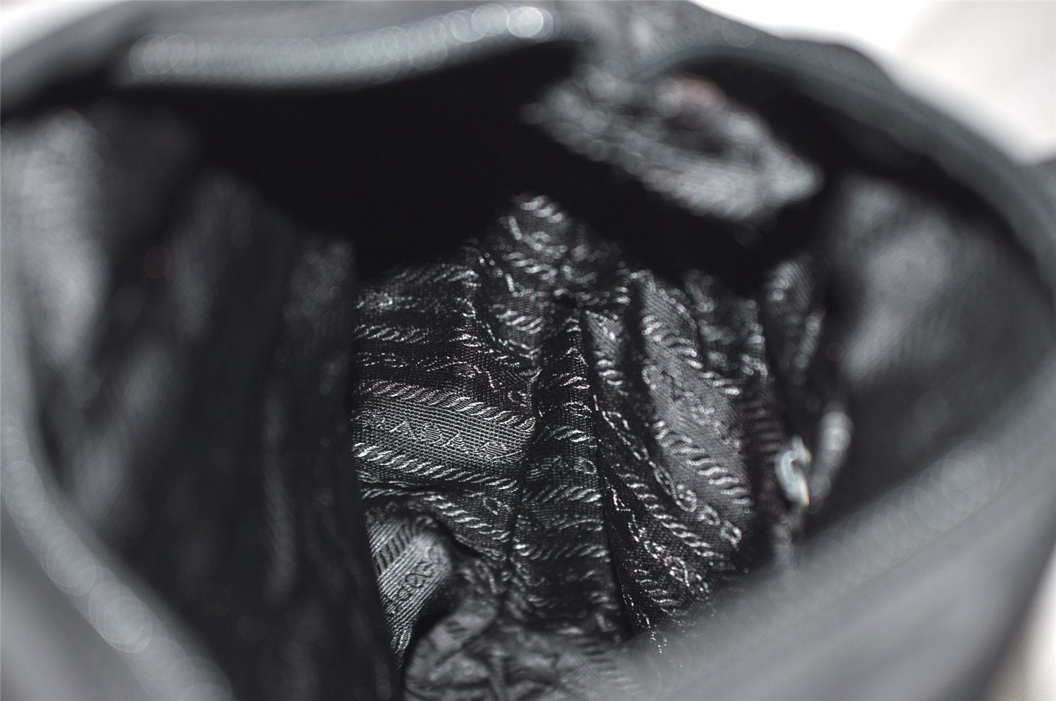 Authentic PRADA Vintage Nylon Tessuto Shoulder Tote Bag Purse Black 9314J