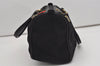 Authentic GUCCI Web Sherry Line Hand Boston Bag GG Canvas Leather Black 9315I