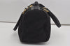 Authentic GUCCI Web Sherry Line Hand Boston Bag GG Canvas Leather Black 9315I