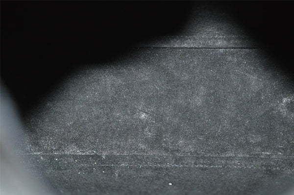 Authentic GUCCI Vintage Bamboo Shoulder Bag Purse Leather Black 9316I