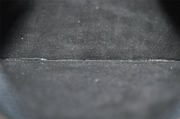 Authentic GUCCI Vintage Bamboo Shoulder Bag Purse Leather Black 9316I