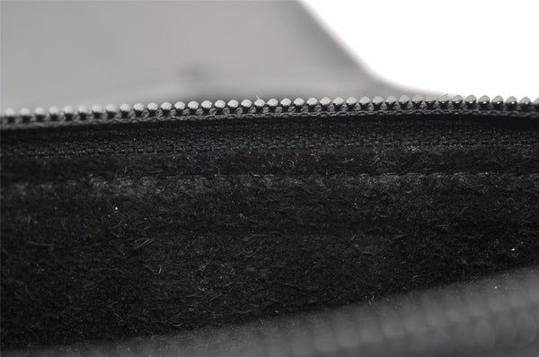 Authentic GUCCI Vintage Bamboo Shoulder Bag Purse Leather Black 9316I