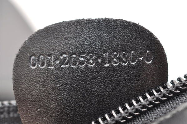 Authentic GUCCI Vintage Bamboo Shoulder Bag Purse Leather Black 9316I