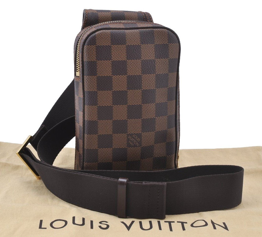 Authentic Louis Vuitton Damier Geronimos Waist Body Bag N51994 LV 9317I