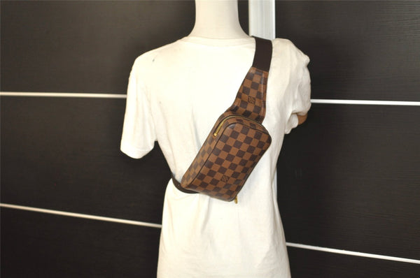 Authentic Louis Vuitton Damier Geronimos Waist Body Bag N51994 LV 9317I