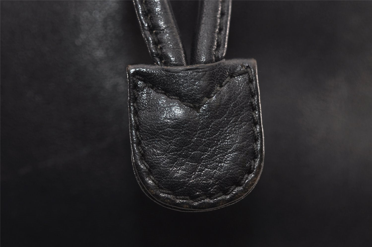 Authentic GUCCI Bamboo 2Way Shoulder Drawstring Bag Leather Black Junk 9319I